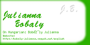 julianna bobaly business card